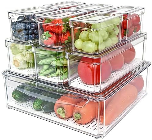 GENERIX Food Storage Containers with Lids (10 Pack fridge storage)