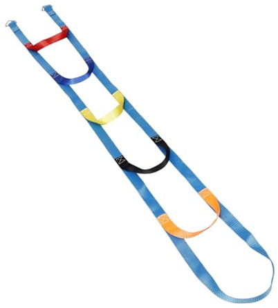 SOPOTUTU Multifunktionale Kinder Strickleiter 2m Mit 6 Stufen Aus Robustem Weichem Material Kletterseil Für Outdoor Klettern Und Motorikförderung Beim Spielen