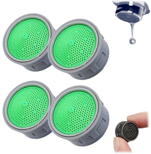 4Pcs Water Tap Aerators,Tap Aerator,Plug-in Faucet Filter,21mm Male Thread High Flow Tap Filter, Easy Install Anti-Splash Faucet Adapter Insert,Water Saving Replacement Part for Sink,Kitchen,Bath