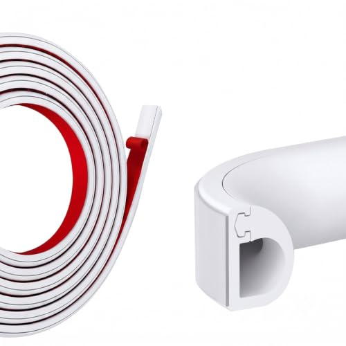 NZNSML kabelkanal vit självhäftande 1 m flexibel kabelkanal 15 x 12 mm
