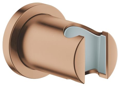GROHE Rainshower, Wandhalter für die Handbrause, runde Rosette, Kupfer | Fester Brausehalter zur Wandmontage, runde Rosette, Duschstange passend zu Standard-Handbrausen (Kupfer, 27074DL0)