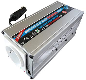 HTC – Konverter 12/24 V, automatisch, 220 V, 200 W, mit USB-Buchse 0,5 A