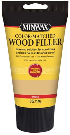 Minwax 448520000 Color-Matched Filler Wood Putty, Natural 6 oz