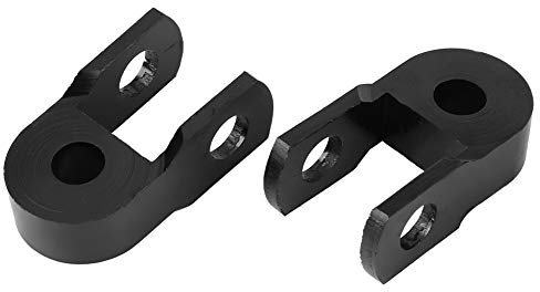 2 unids Universal Motocicleta Amortiguador de Choque Trasero Elevador Altura Extensión 3 cm Chasis Negro por Modificación de Motocicleta(Sin tornillo)