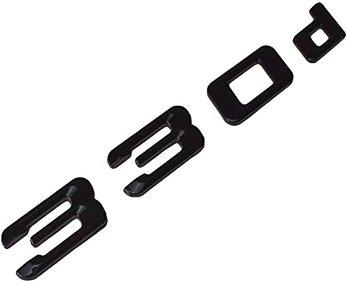 CTRONIC 330d Black Glossy Rear Boot Logo Back Badge Emblem Tuning for E90 E91 E92 E93 F30 F31 F32 F33 F34 HB3R1