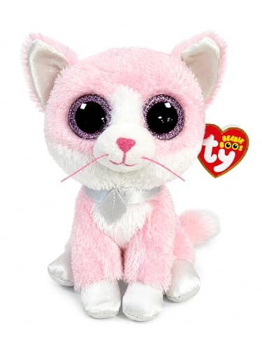 TY 2007516 Fiona Cat Beanie Boo Pink Plüschtier, Mehrfarbig