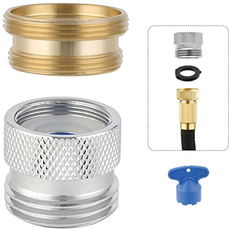 Hibbent Wasserhahn-auf-Gartenschlauch-Adapter-Set, Spüle, Mehrgewinde, Gartenschlauch-Adapter für Stecker auf Stecker und Buchse auf Stecker
