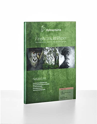 Hahnemühle Sugar Cane Inkjet-Papier, 300 g/m², mattes Fotopapier, naturweiß, DIN A4, 25 Blatt