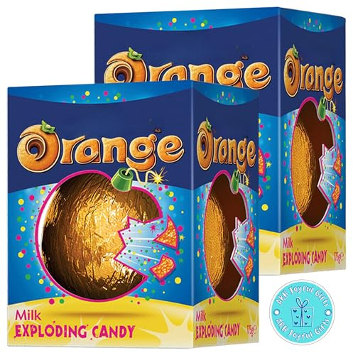 Orange Chocolate Exploding Candy Ball 147g x2