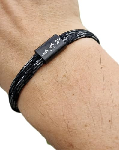 Gravur Armband Triathlon, Wettkampf, Surfer Armband, personalisiertes Armband, Schmuck, Muttertag, Triathlon, Laufen, Schwimmen, Fahrrad