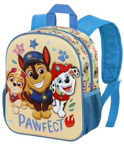 Paw Patrol Patrulla Canina-Mochila 3D Pequeña, 26 x 31 cm, Capacidad 8.5 L, Azul Friendship