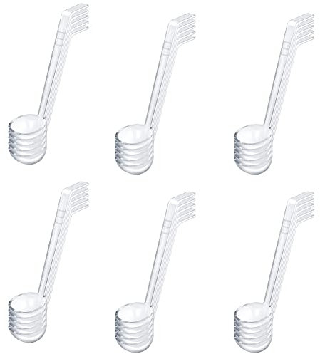ISTOVO 30 petites louches transparentes PC petites louches pour sauce longue louche en plastique punch pour sauces et sauces