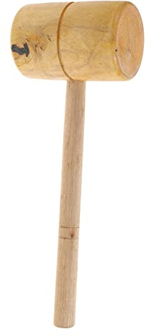 Angoily Martillo De Madera Para Carpintería Resistente Mango De Madera Maciza, Alta Dureza, Superficie Lisa Para Uso Manual Trabajos De Carpintero, Mazo Grande Para Bricolaje y Camping