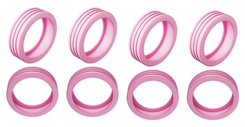 8 pezzi coperture del protettore della ruota del bagaglio del silicone protezione ruote valigia copri ruote trolley rosa