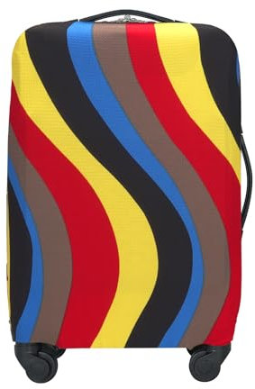 Adorila Reisegepäckhülle Kofferschutz Waschbare Kofferhülle Elastische Kofferschutzhülle, Wellung, L