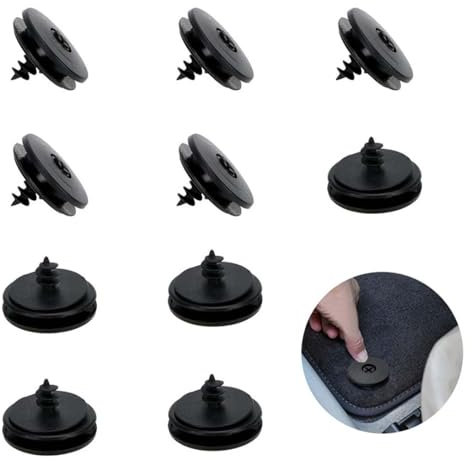 JRYXDS Universal-Clips für Auto-Fußmatten, 10 Stück Befestigungsclips für Autoteppiche, 3-in-1, Befestigung für Auto-Fußmatten, Befestigung am Autoteppich