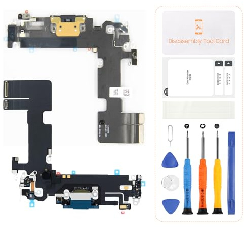 SRJTEK Dock Connector USB Ricambio Per iPhone 13 Porta di Ricarica A2633 Porta Cuffie A2482 Microfono/Audio Jack/Antenna Kit di Riparazione