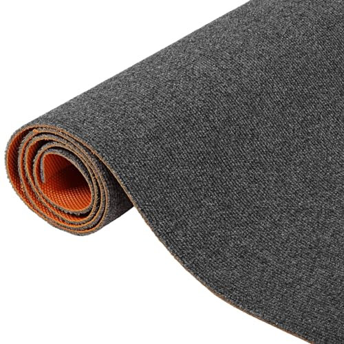 tonchean Teppich Läufer Flur 300x120 cm rutschfest Schmutzfangmatte Küchenteppich Waschbar Fußmatte Teppichläufer Schmutzfangteppich Teppich Meterware für Korridor Eingang Küche Wohnzimmer Büro,Grau