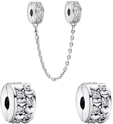 Rimgoris 925 Sterling Silber Charm für Damenarmbänder LIEBE Valentinstag Ewige Liebe Clip Sicherheit kette Baumeln Charms Geschenke
