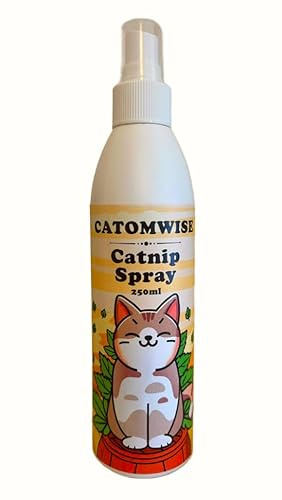 Catomwise kattmynta spray | Premium kattmynta spray för katter | Helt naturlig, långvarig och säker – perfekt för leksaker, klösstolpar och träningshjälp – 250 ml flaska