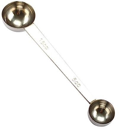SHOWERORO 15cc Doppelkopf Edelstahl Kaffeelöffel Dosierlöffel Mini Kaffeescoop Für Kaffee Tee Zutaten Präzises Messen Ergonomisch Kompakt Spülmaschinenfest