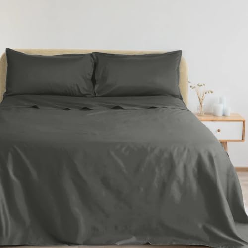 Lisola Set med lakan för enkelsäng, set med lakan i bomullssatin 300TC, tillverkade i Italien, överlakan 160 x 290 cm + 1 örngott 50 x 80 cm, enfärgad. Modell: Gottard
