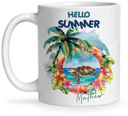 Tazza Da Caffè In Ceramica Hello Summer Tazza Personalizzata Latte Thè Mug Personalizzata Tazza Da Ufficio 330Ml
