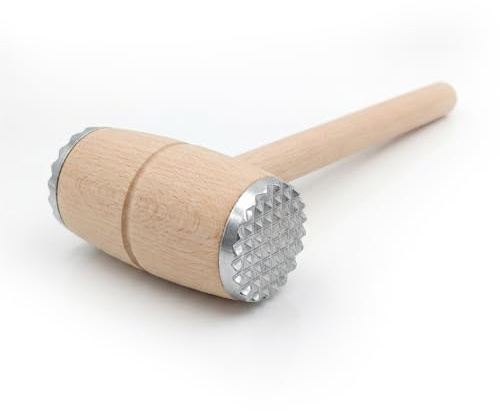 Meat Tenderizer Hammer – Wooden Steak Mallet, Double-Sided Tenderiser Tool with Ergonomic Grip, Heavy Duty Solid Wood Pounder for Beef, Chicken, Pork, Veal & Schnitzel | Double-Sided, Ergonomic Grip, Heavy Duty Solid Wood, For Beef, Chicken, Pork, Veal & Schnitzel
