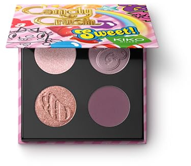 KIKO Milano Candy Crush™ Multi Finish Eyeshadow Palette 01, Palette With 4 Eyeshadows With Matte, Metallic And Shiny Finishes