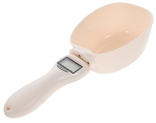 Zerodeko Cucchiaio Bilancia Elettronico Portatile per Alimenti Animali con Display Misurazione Precisa Grammi Design Pulito e Multifunzionale per