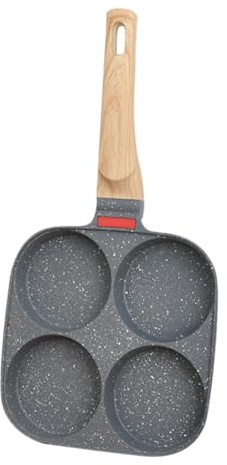 AUTSUPPL Padella Antiaderente per Uova con Manico Ergonomico Pentola Pancake Piccola per Colazione Facile e Veloce Adatta Cucina Domestica e Ristorante