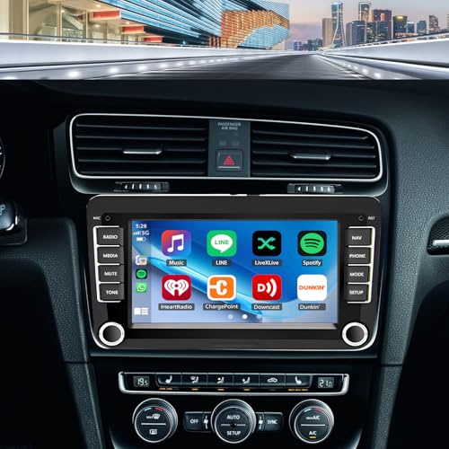 2+32G Android 13 Autoradio pour VW Caddy 2003-2018 2019 2020 avec sans Fil CarPlay Android Auto, 7 Pouces Radio Stéréo avec Navigation GPS Bluetooth Wi-FI FM RDS Caméra de recul Incluse