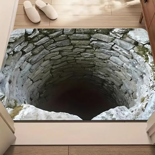 Felpudo genérico para coger Polvo, 50 x 80 cm Felpudo de para Interior/Exterior, Alfombra 3D Divertida con ilusión óptica, Felpudo Personalizado Creativo, Alfombra de Suelo Lavable con
