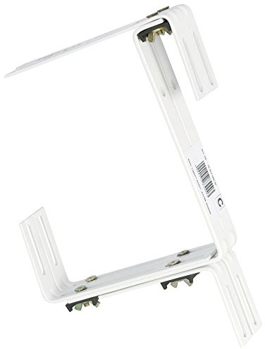 Halter für Standard Balkonkasten dreifach verstellbar Blumenkastenhalter, Farbe:weiß