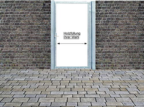 Tor Holztor Gartentor Hoftor Verzinkt mit Pfosten Ohne Holzfüllung (HxB) 150cm x 105cm