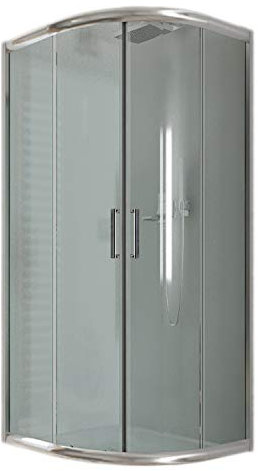 Idralite Box Mampara de Ducha Semicircular 80x80 H185 Transparente 6mm Mod. Alabama