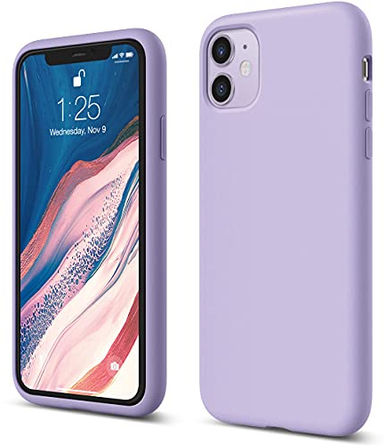 elago Liquid Silicone Case Compatible with iPhone 11 case (6.1 inches), Silicone Mobile Phone Case, All-round Protection: 3-layer Protective Case, Raised Edge for Screen and Camera (Lavender)