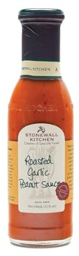 Stonewall Kitchen Roasted Garlic Peanut Sauce | Deftige BBQ Sauce mit geröstetem Knoblauch und Erdnüssen, Ideal als Grillsauce oder Fonduesauce