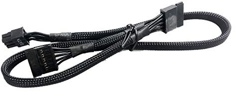 Gintai SATA strömkabel, flätad, 6 stift till 2x, för EVGA Supernova 450-850 G2 G3 B3, elektronisk kabel