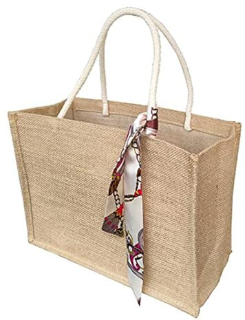 KangBaz Jute-Einkaufstasche - Strandtasche, Picknick-Tasche, alltäglicher Gebrauch, 12,2x9,84x3,93 Zoll