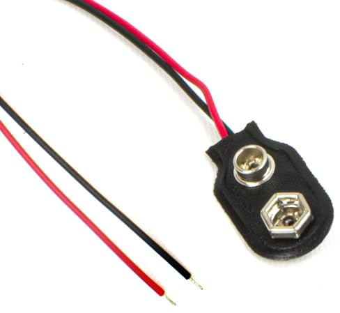 kenable PP3 Connecteur carré à clipser pour batterie 9 V 150 mm