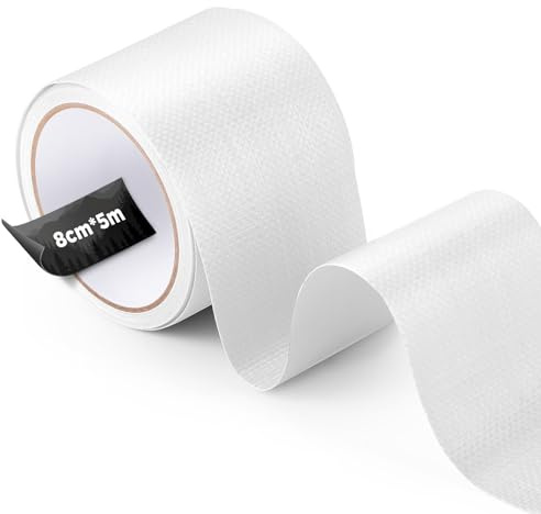ecooe PE Planenband Weiß 5m x 8cm, Reparaturklebeband für Zelt & Markise