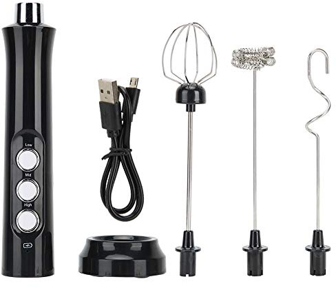 Scuotitore Elettrico, Montalatte Elettrico, Sbattitore Automatico Portatile, Sbattitore per Latte, Ricarica USB