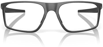Oakley Rechteckiger Rahmen für Herren – 0OX818381830456, Satinierter Leichter Stahl/Demo-Linse, 56