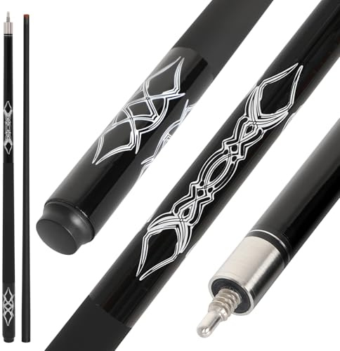 Dysdensa Schwarz Fiberglas-Queuestäbchen, 567 g, 147 cm