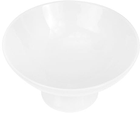 PRETYZOOM Keramikschale Mit Fuß Elegante Hohe Obstschale Mit Breitem Rand Für Die Präsentation Von Kuchen Desserts Und Eiscreme 12.5cm