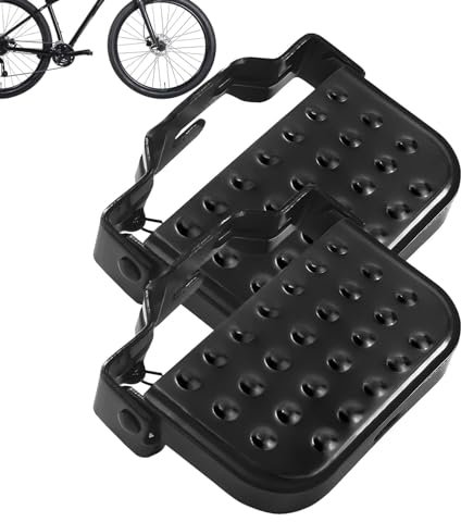 Hintere Klapppedale,Fahrrad-Hinterradpedale | Klappbare Fußrasten, Hinterrad- -Fußplatten - 1 Paar, Fahrradzubehör, Ganzmetall-Fußstützenpedale für Mountainbikes, Passagier- und Rennräder