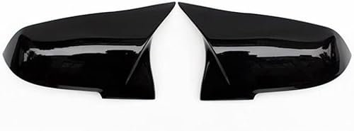 Auto Spiegelkappen für BMW F20 F21 F22 F23 F30 F31 F32 F33 F34 F35 F36 Seitenspiegel Abdeckung Rückspiegel Abdeckkappe Ersetzen Sie die Tuning Zubehör,1 Pair Glossy Black