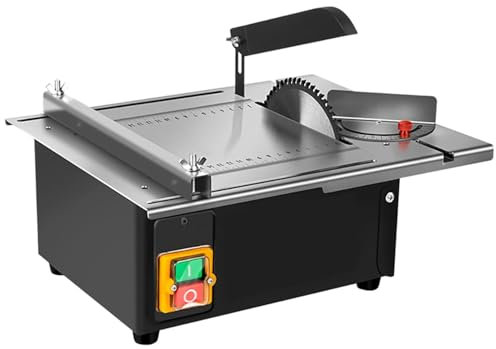 MiBoce Sierra De Mesa Eléctrica De 2500 W, Sierra De Mesa para Decoración De Carpintería, con Encimera De Acero Inoxidable Engrosada De 340 Mm X 280 Mm, Ángulo Ajustable De 180 °