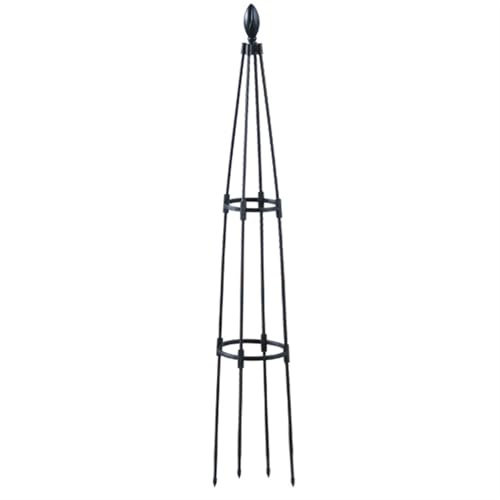Étagère à plantes noire en forme d’ombrelle, treillis de jardin, support de fleurs for le jardinage, for soutenir les plantes en pot, adaptée à différents environnements de jardin(130cm/51.2in)
